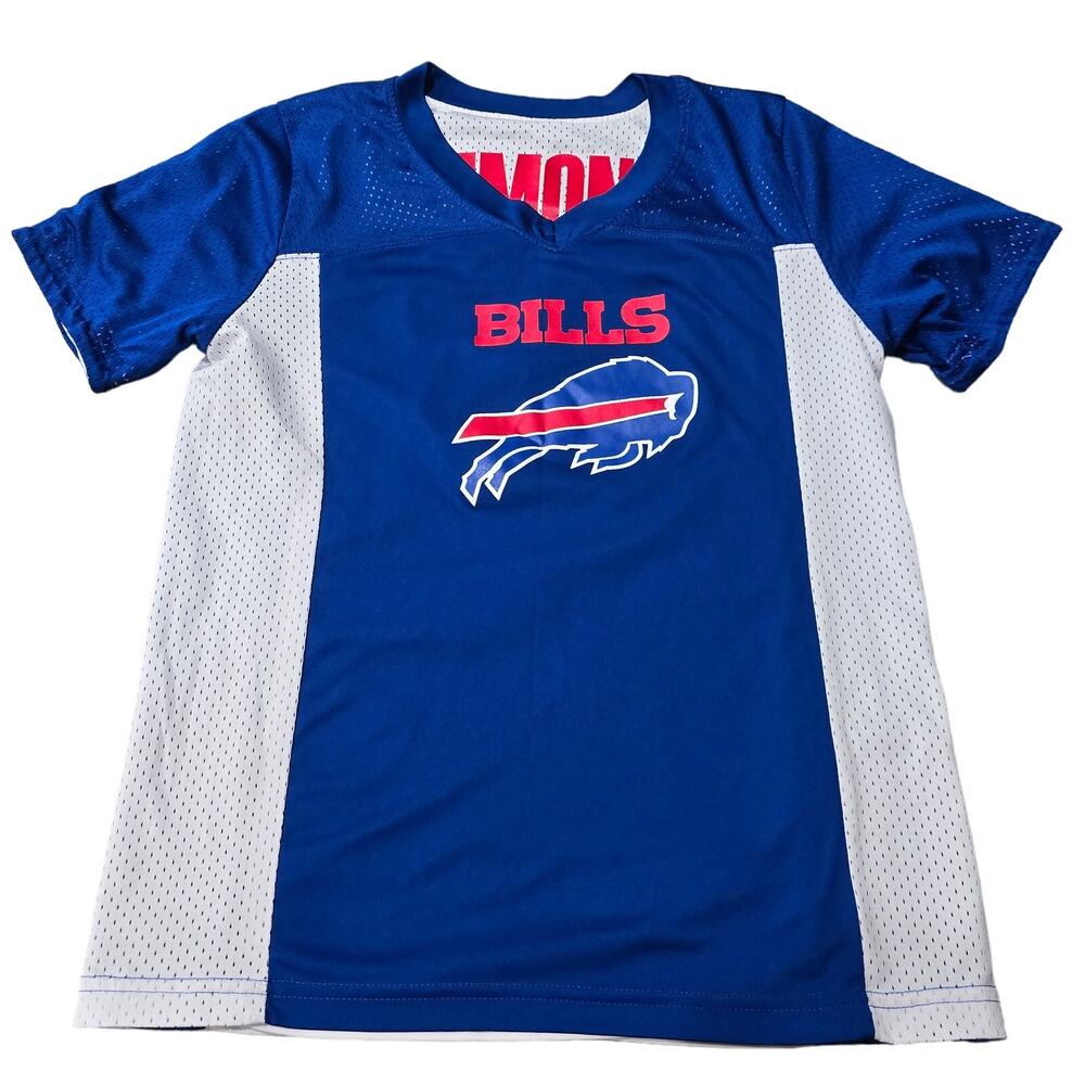 NFL Flag Play Football Blue & White Buffalo Bills Reversible Jersey SIMMONDS
